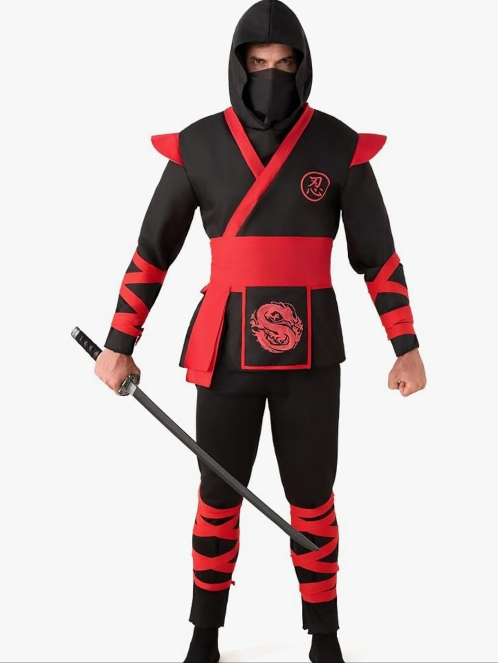 Ninja Deluxe Costume Adult Halloween Party Dress Up New XXL Cosplay